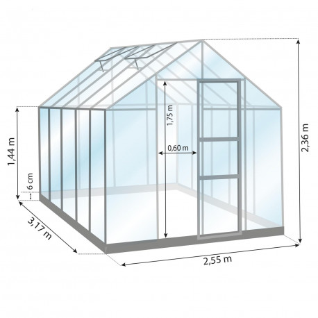 Gartengewächshaus LAMS CAVRI 8.10 m²