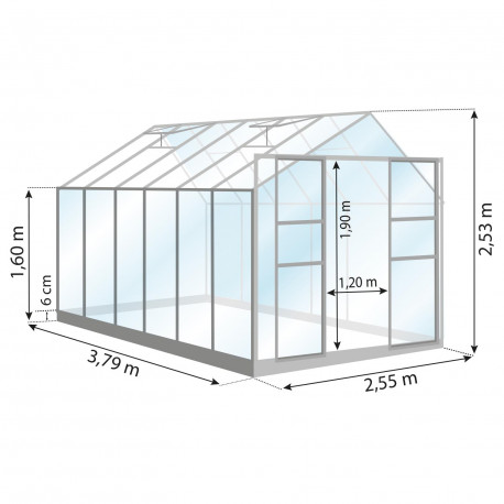 Gartengewächshaus LAMS LAURUS 9,70 m²	