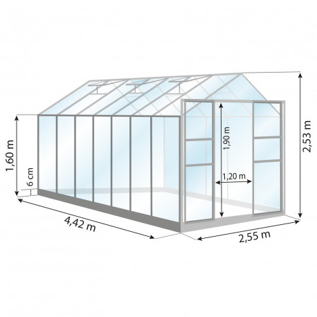 	Gartengewächshaus LAMS LAURUS 11,30 m²