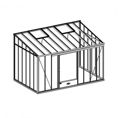 Anlehgewächshaus LUXIA Retro B. 2,32 m