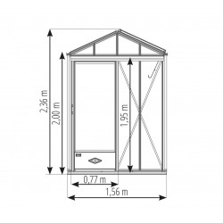 Gewächshaus LUXIA Retro B. 1,60 m